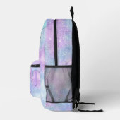 Niedliche Einhornblauer Imitat Glitzer Tropfen Mon Bedruckter Rucksack (Rechts)