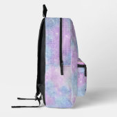 Niedliche Einhornblauer Imitat Glitzer Tropfen Mon Bedruckter Rucksack (Links)