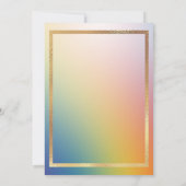 Niedliche Einhörner auf Regenbogen und Sternen Einladung (Rückseite)