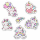 Niedliche Einhörner Aufkleber (Vorderseite)