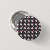 Niedliche Einhörner Blume Emoji Polka Dots Muster Button (Vorne & Hinten)