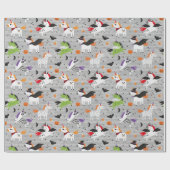 Niedliche Einhörner in Halloween-Kostümen Geschenkpapier (Flach)