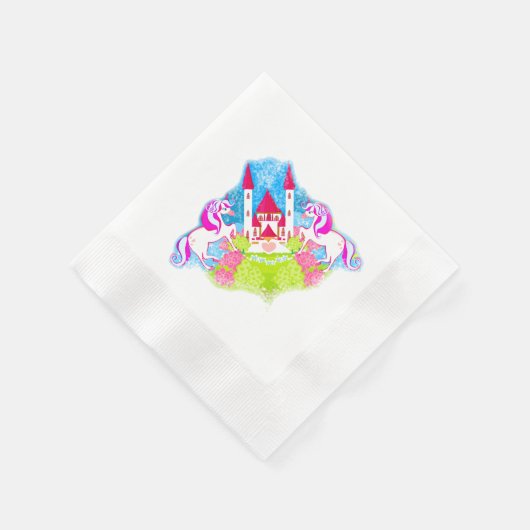 niedliche Einhörner Napkin Serviette (Ecke)