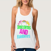 Niedliche Einhörner Regenbogen Tank Top (Vorderseite)