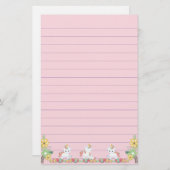 Niedliche Einhörner und Blumenkohl Briefpapier (Vorne/Hinten)