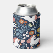 Niedliche Einhörner Vintages Muster Dosenkühler (Kanne Vorderseite)