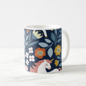 Niedliche Einhörner Vintages Muster Kaffeetasse (VorderseiteRechts)