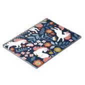 Niedliche Einhörner Vintages Muster Notizblock (Linke Seite)