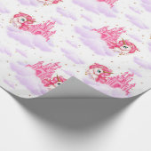 Niedliche Einhörner Weihnachten Geschenkpapier (Ecke)