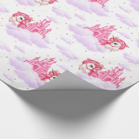 Niedliche Einhörner Weihnachten Geschenkpapier (Ecke)