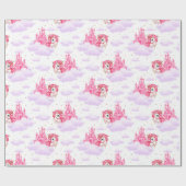 Niedliche Einhörner Weihnachten Geschenkpapier (Flach)