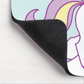 Niedliche Einhornfarbe Personalisiert Mousepad (Ecke)