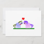 niedliche Einhornhochzeit Einladung (Rückseite)