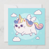 Niedliche Einhornkarte Feiertagskarte (Vorderseite)