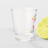 Niedliche Einhornkatze mit Eiscreme | Funny Pub Schnapsglas (Links)