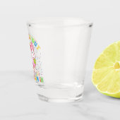 Niedliche Einhornkatze mit Eiscreme | Funny Pub Schnapsglas (Rechts)