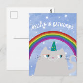 Niedliche Einhornkatze Postkarte (Vorne/Hinten)