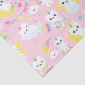 Niedliche Einhornkatzen Hellrosa Muster Seidenpapier (Ausschnitt)
