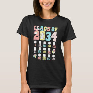 Niedliche Einhornklasse 2034 wächst mit Abschluss T-Shirt