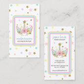 Niedliche Einhornkopfsterne Regenbogen Visitenkarte (Vorne/Hinten)