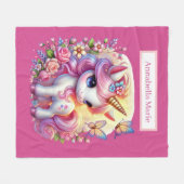 Niedliche Einhornliebhaber tragen den Namen hinzu Fleecedecke (Vorderseite (Horizontal))