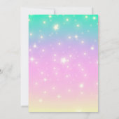 Niedliche Einhornmädchen Einladung zum Geburtstag (Rückseite)