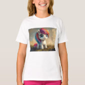 Niedliche Einhornmalerei T-Shirt (Vorderseite)