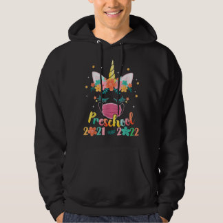 Niedliche Einhornmaske 2021 2022 Zurück T Hoodie