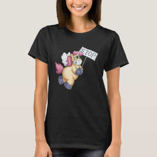 Niedliche Einhornmaske mit Gesichtsmaske Unicorn M T-Shirt