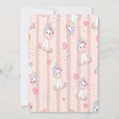 Niedliche Einhornmassage Einladung (Rückseite)