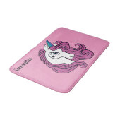 Niedliche Einhornmatten für individuelle Name und Badematte (Schrägansicht)