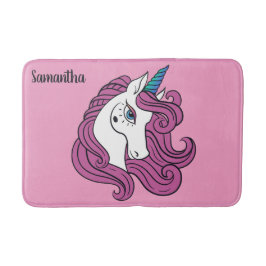 Niedliche Einhornmatten für individuelle Name und Badematte