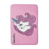 Niedliche Einhornmatten für individuelle Name und Badematte (Vorderseite Vertikal)