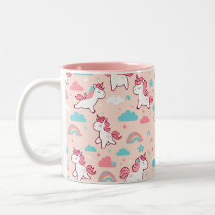 Niedliche Einhornmuster Zweifarbige Tasse