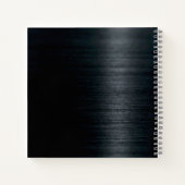 Niedliche Einhornschwarze Glitzer Geburtstagsmonog Notizblock (Rückseite)