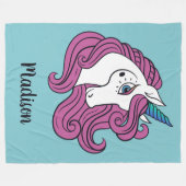 Niedliche Einhorntücher für individuelle Name- und Fleecedecke (Vorderseite (Horizontal))