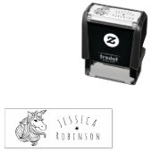 Niedliche Einhornunterschrift Individuelle Name Sc Permastempel (Beispiel)