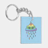 Niedliche Einhornwolke Schlüsselanhänger (Vorderseite links)