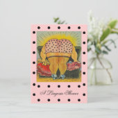 Niedliche Einladung (Stehend Vorderseite)