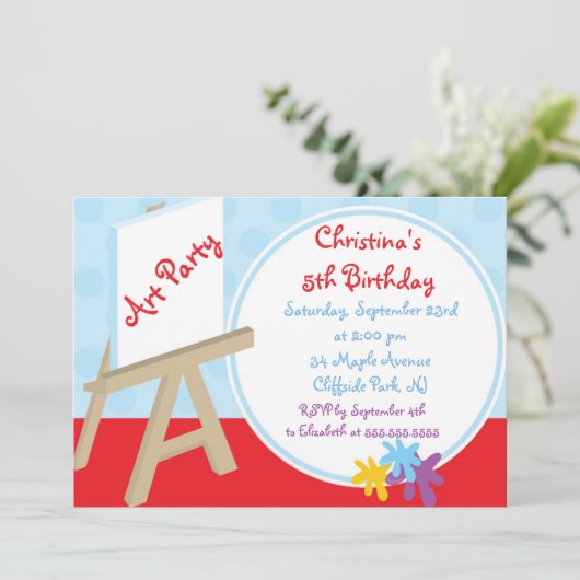 Niedliche Einladung (Stehend Vorderseite)