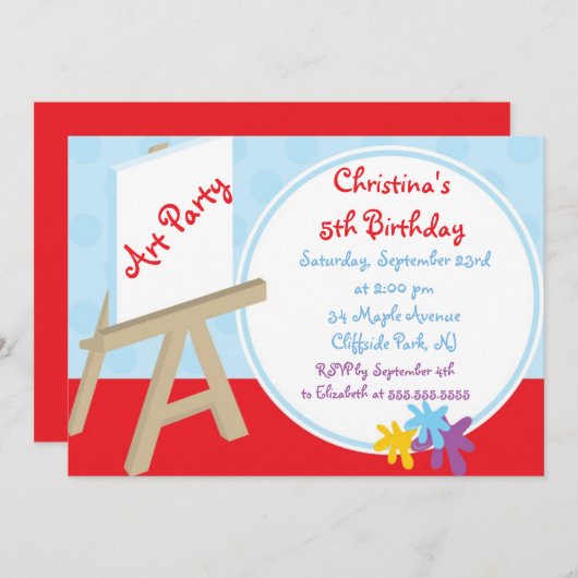 Niedliche Einladung (Vorne/Hinten)