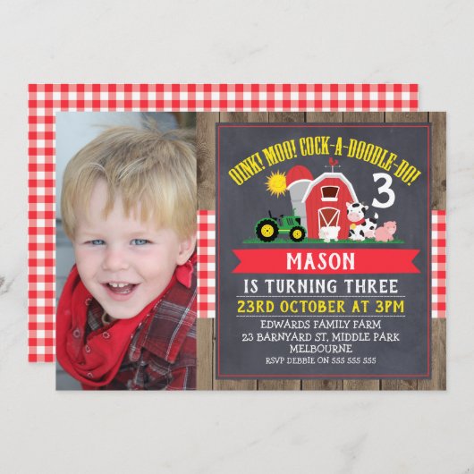 Niedliche Einladung (Vorne/Hinten)