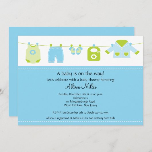 Niedliche Einladung (Vorne/Hinten)