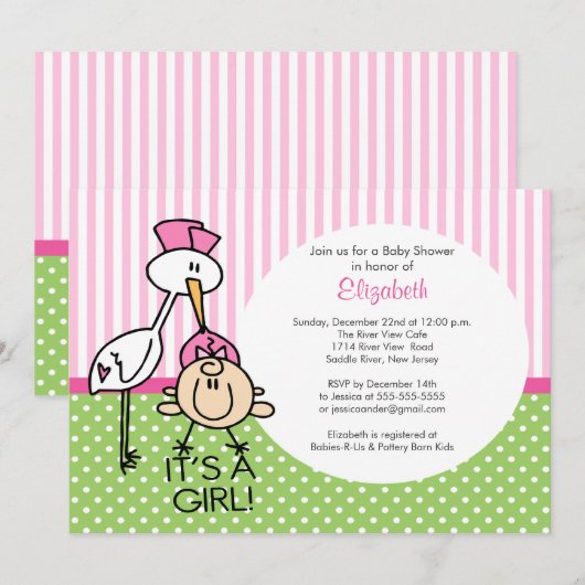 Niedliche Einladung (Vorne/Hinten)