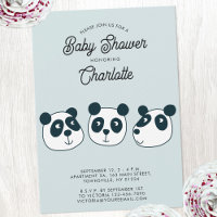 Niedliche Einladung der Babydusche von Riesenpanda