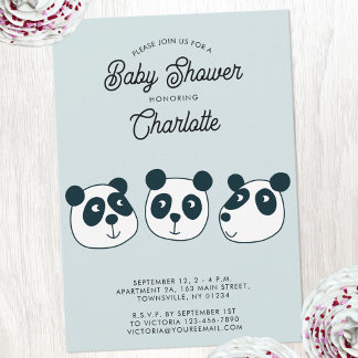 Niedliche Einladung der Babydusche von Riesenpanda