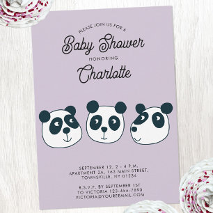 Niedliche Einladung der Babydusche von Riesenpanda