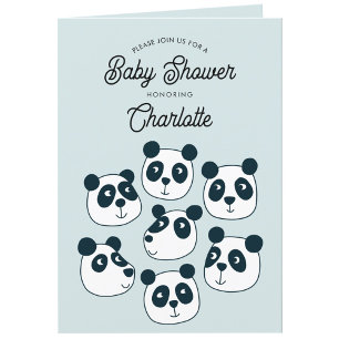 Niedliche Einladung der Babydusche von Riesenpanda