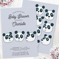 Niedliche Einladung der Babydusche von Riesenpanda