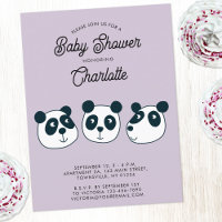Niedliche Einladung der Babydusche von Riesenpanda